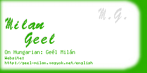 milan geel business card